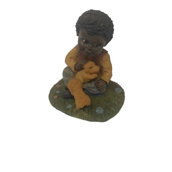 Vintage Lot 7 Black Americana Folk Art African American Figurine child Boy Girl - Picture 11 of 15